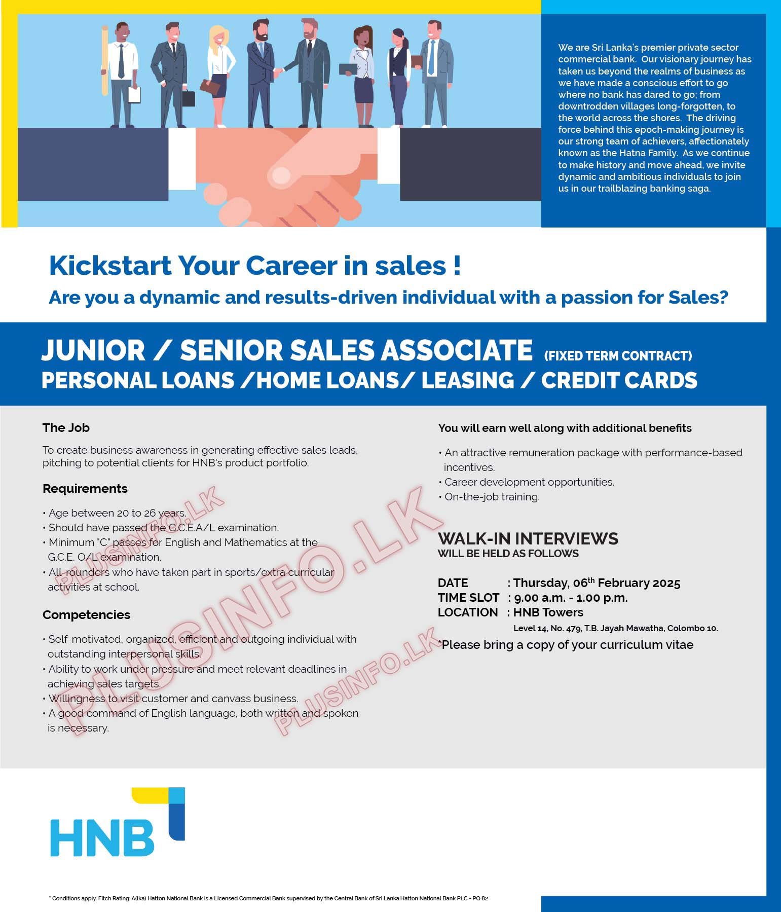 Junior / Senior Sales Associates